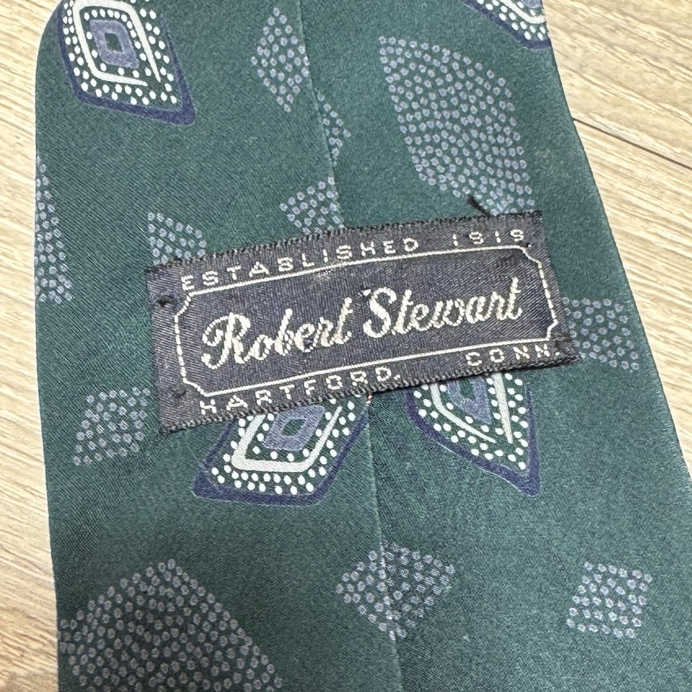 Robert Stewart Handmade Luxury 100% Silk Neck Tie‎ for Men 60" L 3.5" W - Picture 3 of 8